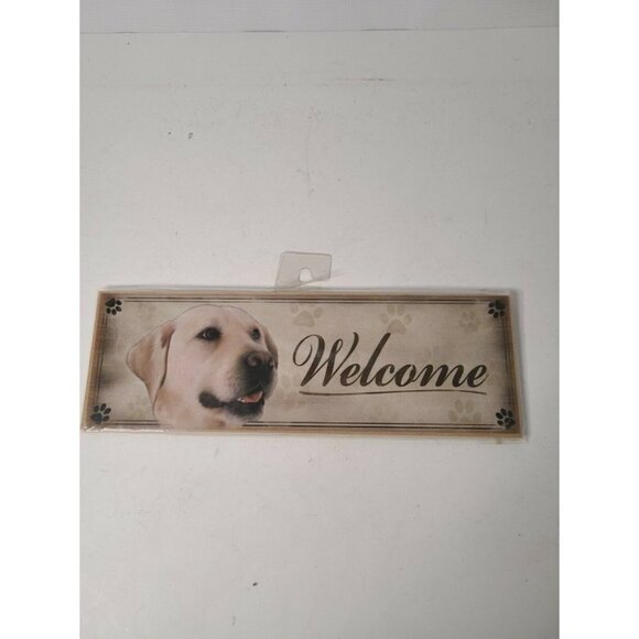 Wooden Rectangle Hanging Sign Dog Size 4x12" - Picture 1 of 7